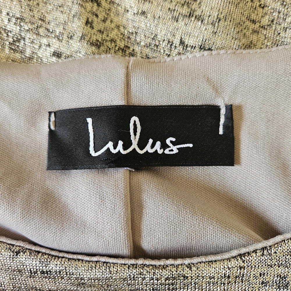 COPY - Lulus Luxe of My Life Metallic Gold Long Sleeve Bodycon Dress Medium - Picture 9 of 14